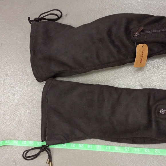 SAVAII  Dark Brown Over the Knee, Heeled Boots - Picture 8 of 16